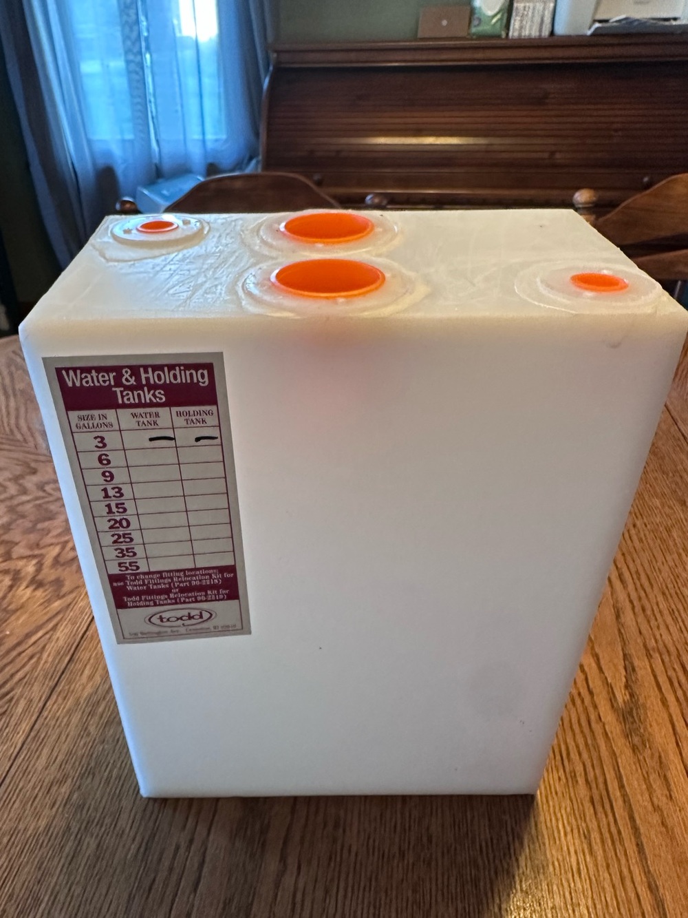 Todd 3 Gallon Water & Holding Tank (NEW/NEVER USED)